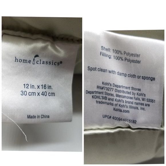 Home Classics Pillows Decorative Accent Brown Beige Silver Set of 3 Bed Couch - Picture 3 of 8